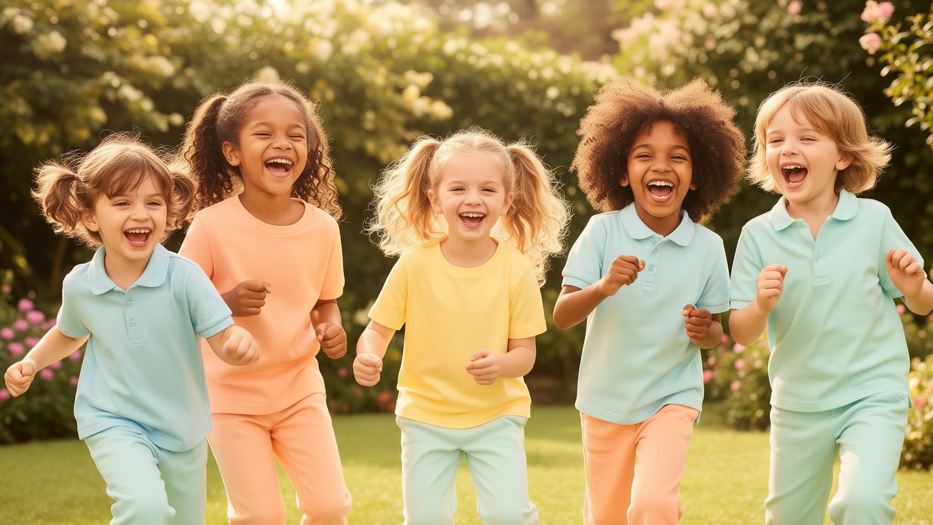 Happy kids wearing Turnberry Kids clothing